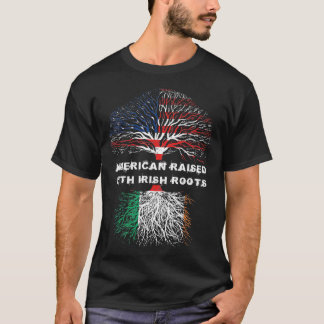 American Raad with Irish Roots Ireland USA flagga T Shirt