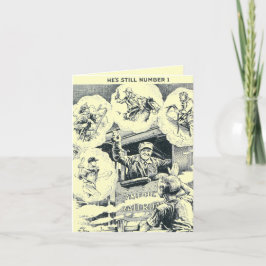American Railroad Tåg Ingenjör Note Card Kort