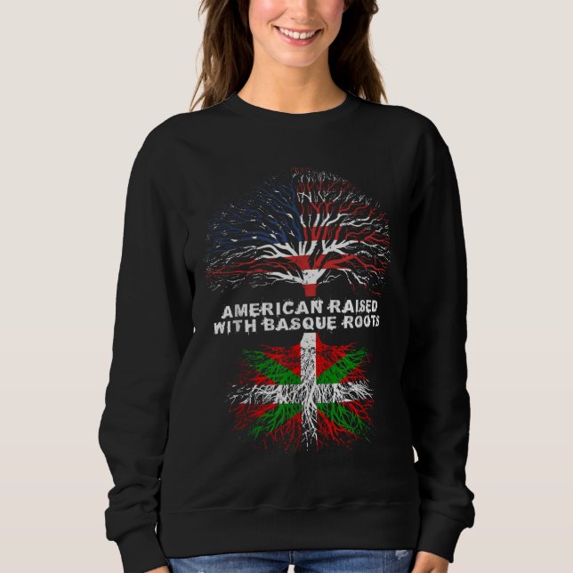 American Razed with Basque Roots T Shirt (Framsida)