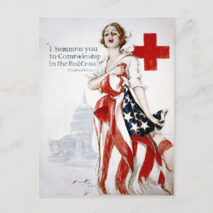 American Red Kor Vintage Världskrig I Poster Vykort