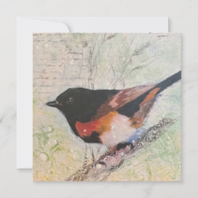 American Redstart Greeting Card Julkort (Framsida)