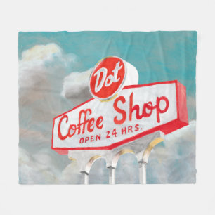 American Roadside Kaffeshoppsignatur Fleecefilt