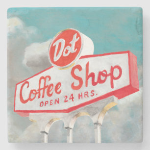 American Roadside  Kaffeshoppsignatur Stenunderlägg