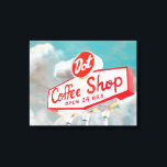 American Roadside | Koffebutiksskylt Canvastryck<br><div class="desc">American Roadside | Kaffe Shop-signatärartist: Naomi McCavitt</div>