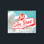 American Roadside | Koffebutiksskylt Canvastryck<br><div class="desc">American Roadside | Kaffe Shop-signatärartist: Naomi McCavitt</div>