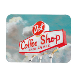 American Roadside Koffebutiksskylt Magnet