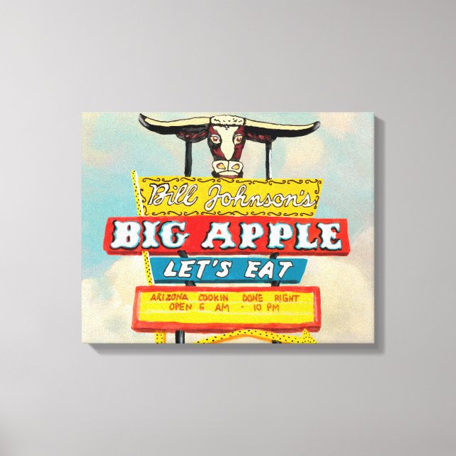 American Roadside | Restaurang-tecken Canvastryck (Framsida)