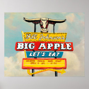 American Roadside Restaurang-tecken Poster