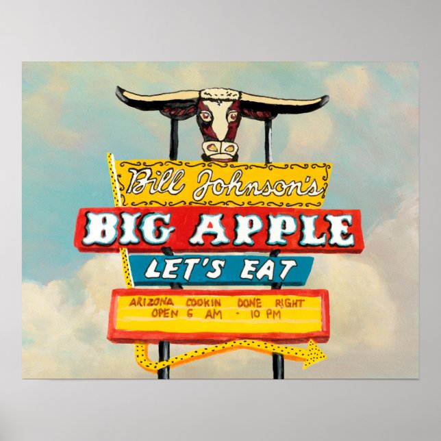 American Roadside | Restaurang-tecken Poster (Framsidan)