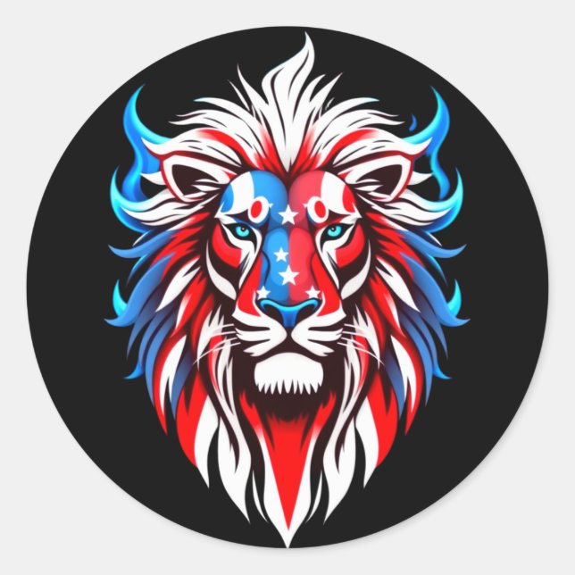 American Roar Runt Klistermärke (Framsida)