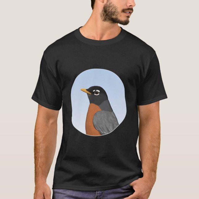 American Robin Backyard Bird Bird Animal Biologist T Shirt (Framsida)