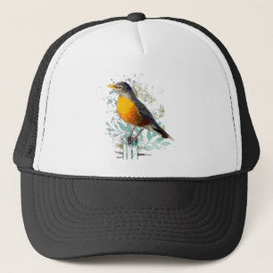 American Robin Bird Wildlife Nature Art Keps
