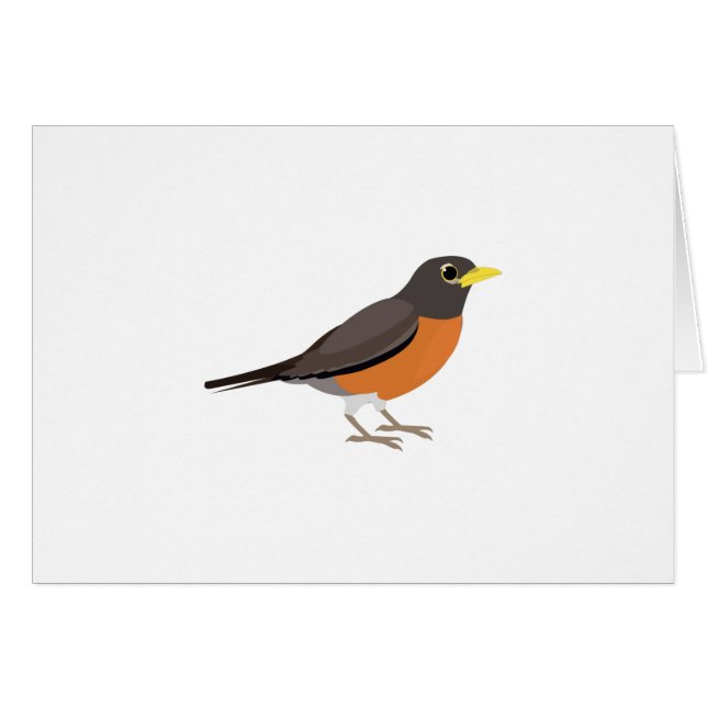 American Robin Illustration OBS Kort (Framsidan Horizontal)
