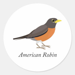 American Robin Runt Klistermärke