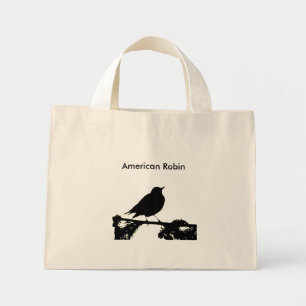 American Robin Silhouette-bag Mini Tygkasse