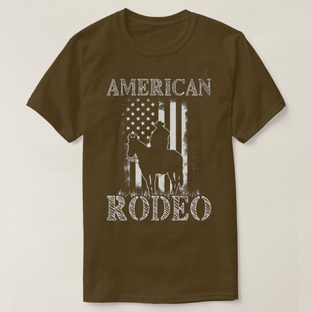 American Rodeo Cowboy Horse Bull Riding För manar  T Shirt (Design framsida)