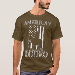American Rodeo Cowboy Horse Bull Riding För manar  T Shirt