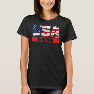 American Roring Team Sports Patriotic Rower T Shirt