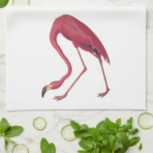 American Rosa Flamingo Vintage Art Kökshandduk