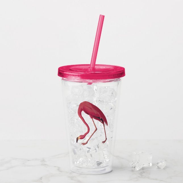 American Rosa Flamingo Vintage Take Away Mugg (Baksida Ice)