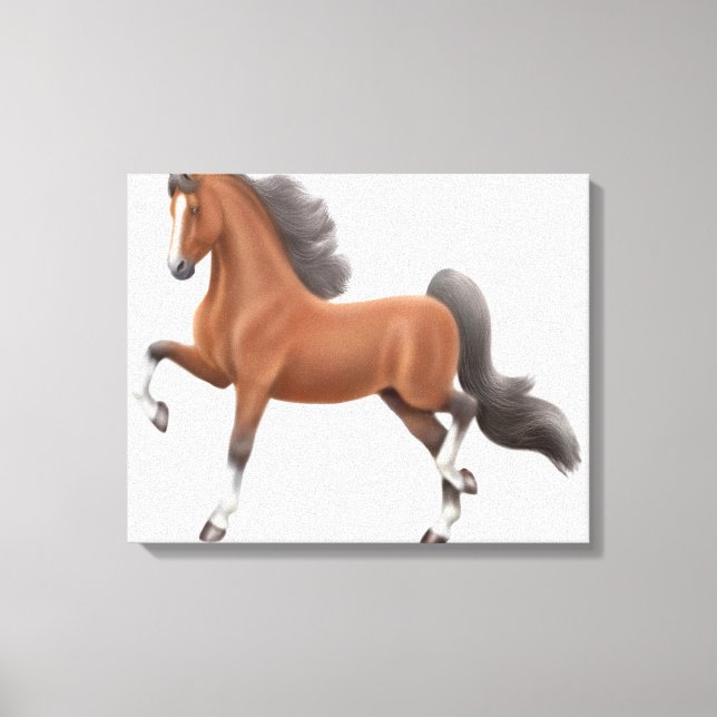 American Saddleborn Gaited Horse Wrapped Canvas (Framsida)