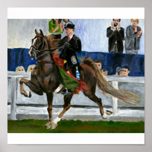 American Saddleborn Horse Porträtt Poster