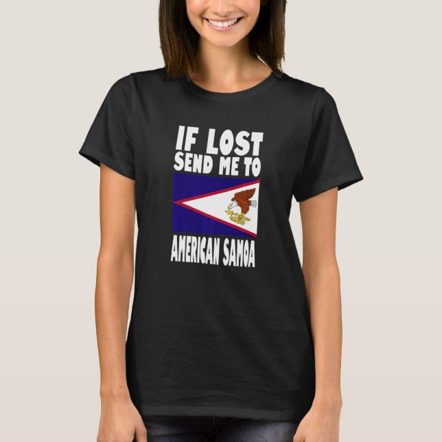 American Samoa Flag Design  If lost send me to Ame T Shirt (Framsida)