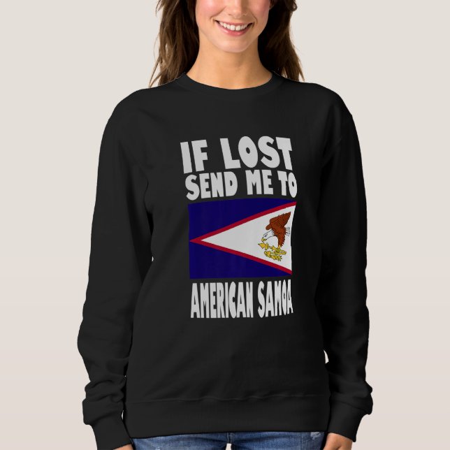 American Samoa Flag Design  If lost send me to Ame T Shirt (Framsida)