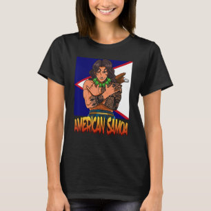 American Samoa Flagga Polynesian Shaka Samoan Fami T Shirt