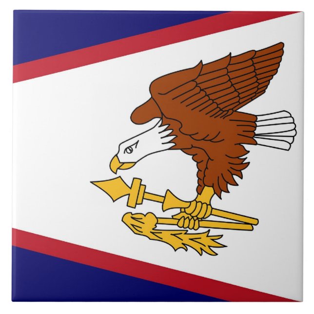 American Samoa Flagga Tile Kakelplatta (Framsidan)