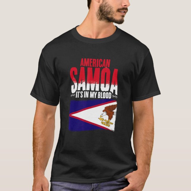 American Samoa In My Blood Samoa Pride Roots Ameri T Shirt (Framsida)