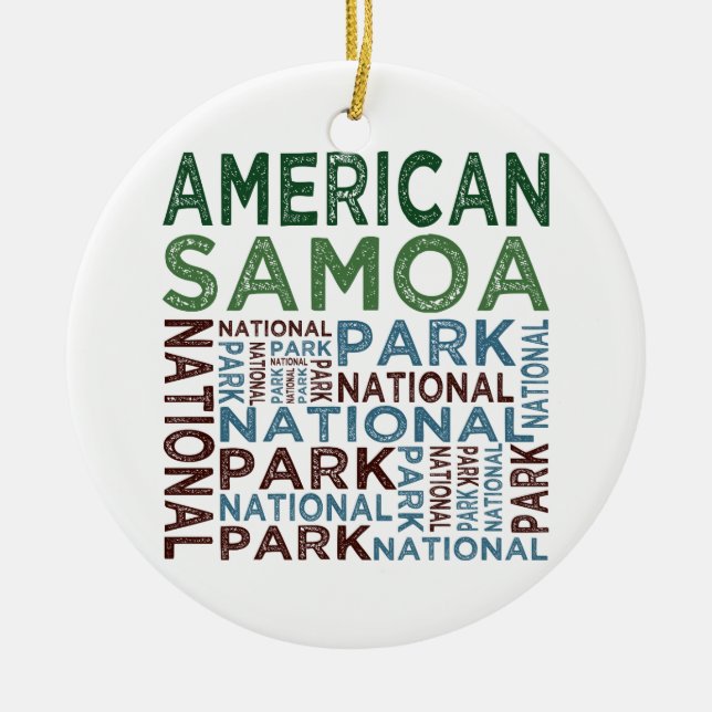 American Samoa National Park Julgransprydnad Keramik (Framsidan)