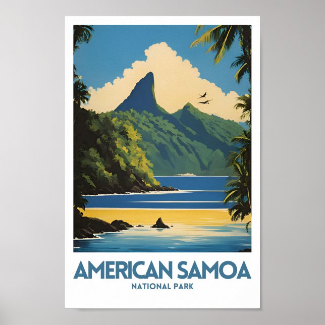 American Samoa National Park Minimal Travel Poster (Framsidan)