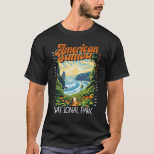 American Samoa National Park Retro Distress T Shirt