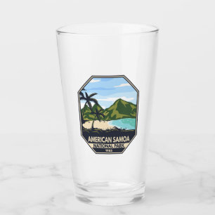 American Samoa National Park Retro Emblem Glaskopp