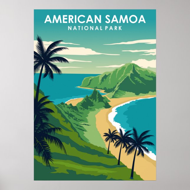 American Samoa National Park Travel Poster (Framsidan)