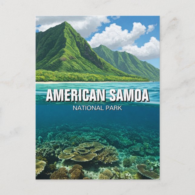 American Samoa National Park Travel Vykort (Framsida)