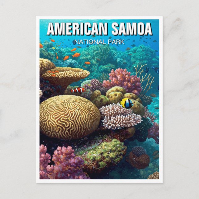 American Samoa National Park Travel Vykort (Framsida)