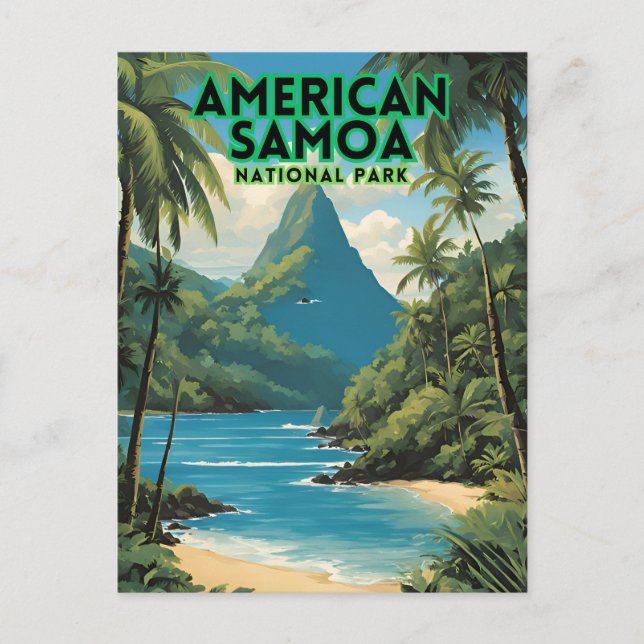 American Samoa National Park Travel Vykort (Framsida)
