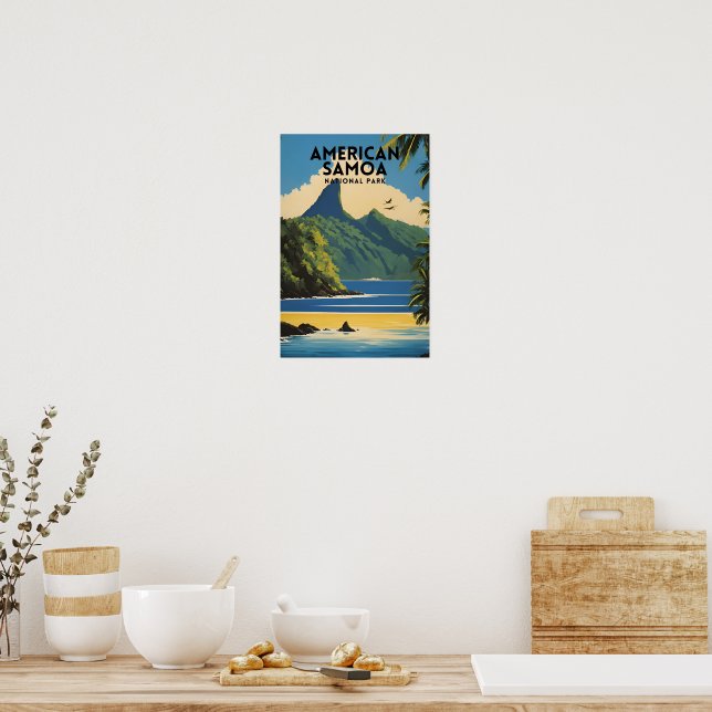American Samoa National Park Vintage Poster (Kök)