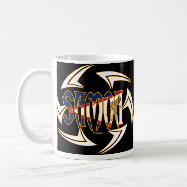 American Samoa stam- svart Kaffemugg (Vänster)