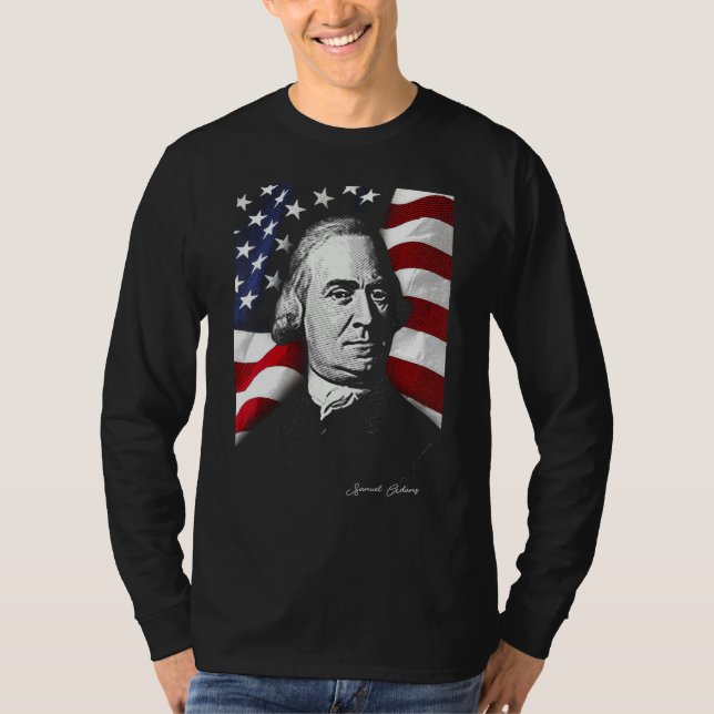 American samuel adams Eyes Flag Country T Shirt (Framsida)