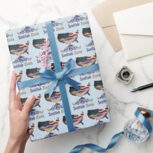 American Scottish Roots Gift Wrap Presentpapper