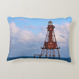 American Shoal Lighthouse, Florida Accent Pillow Prydnadskudde