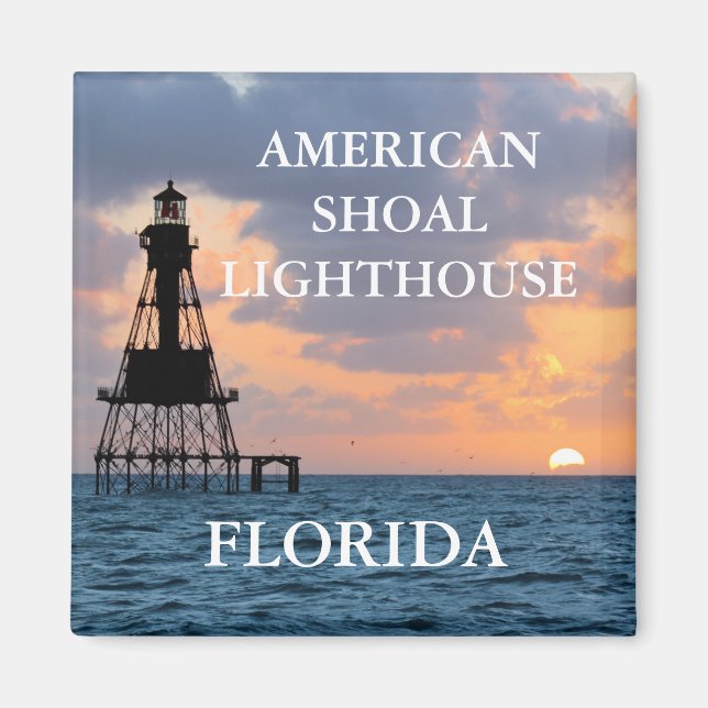 American Shoal Lighthouse, Florida Magnet (Framsidan)