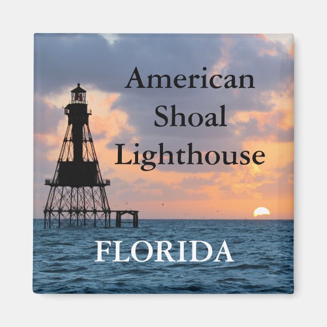 American Shoal Lighthouse, Florida Magnet (Framsidan)