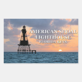 American Shoal Lighthouse, Florida Nycklar Sticker Rektangulärt Klistermärke
