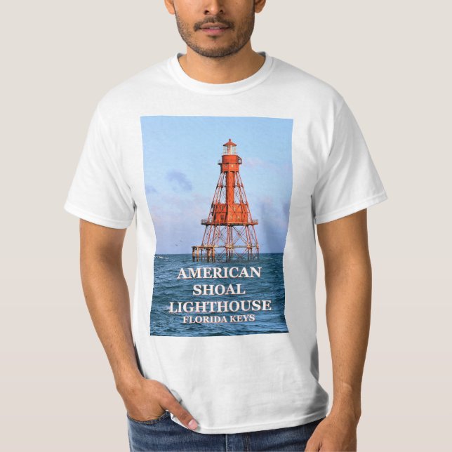 American Shoal Lighthouse, Florida T-Shirt (Framsida)