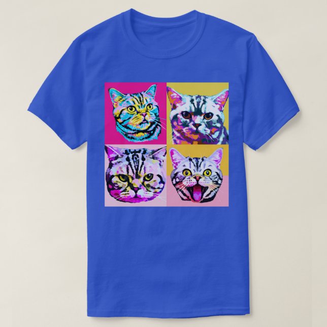 American Shorthair Art Cat Lover Gift T Shirt (Design framsida)