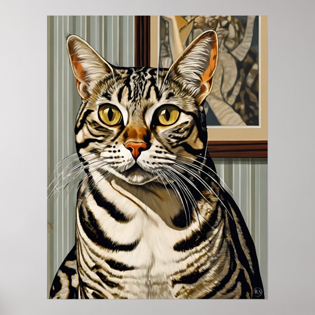 American Shorthair - Cat Art Print Poster (Framsidan)